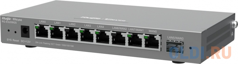 Ruijie Reyee Desktop 9-port cloud management router , including 8 gigabit electrical ports and 1 gigabit SFP port , supports 1 WAN port , 5 LAN ports Ruijie Reyee Desktop 9-port cloud management router , including 8 gigabit electrical ports and 1 gigabit SFP port , supports 1 WAN port , 5 LAN ports фото