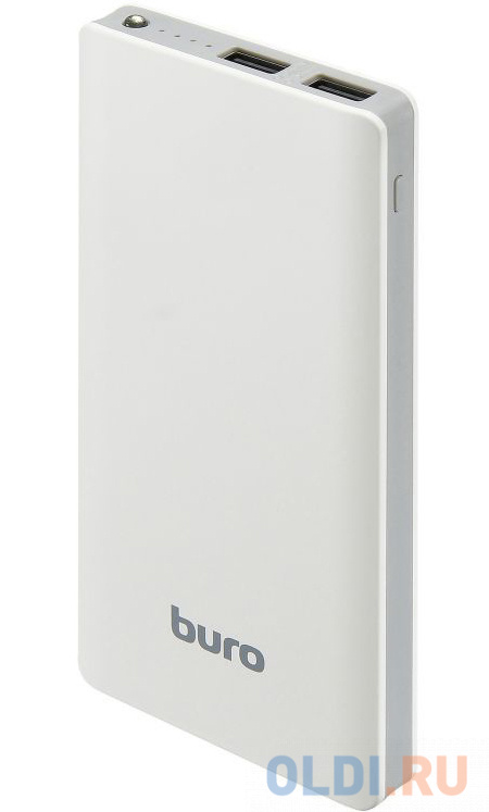 

Мобильный аккумулятор Buro RCL-10000-WG Li-Pol 10000mAh 2A белый/серый 2xUSB