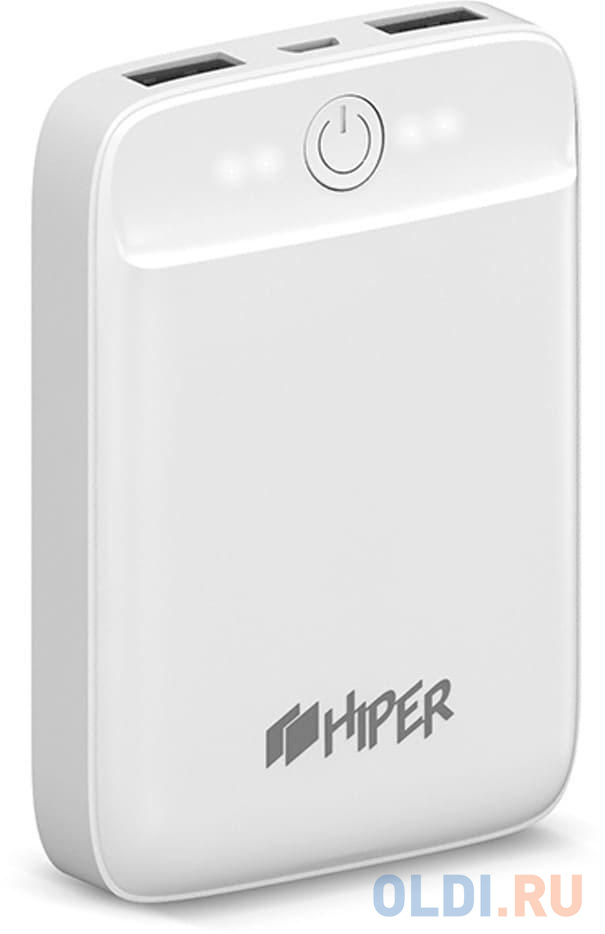 Внешний аккумулятор Power Bank 10000 мАч HIPER SL10000 белый аккумулятор accesstyle внешний аккумулятор accesstyle arsenic ii 20pqd