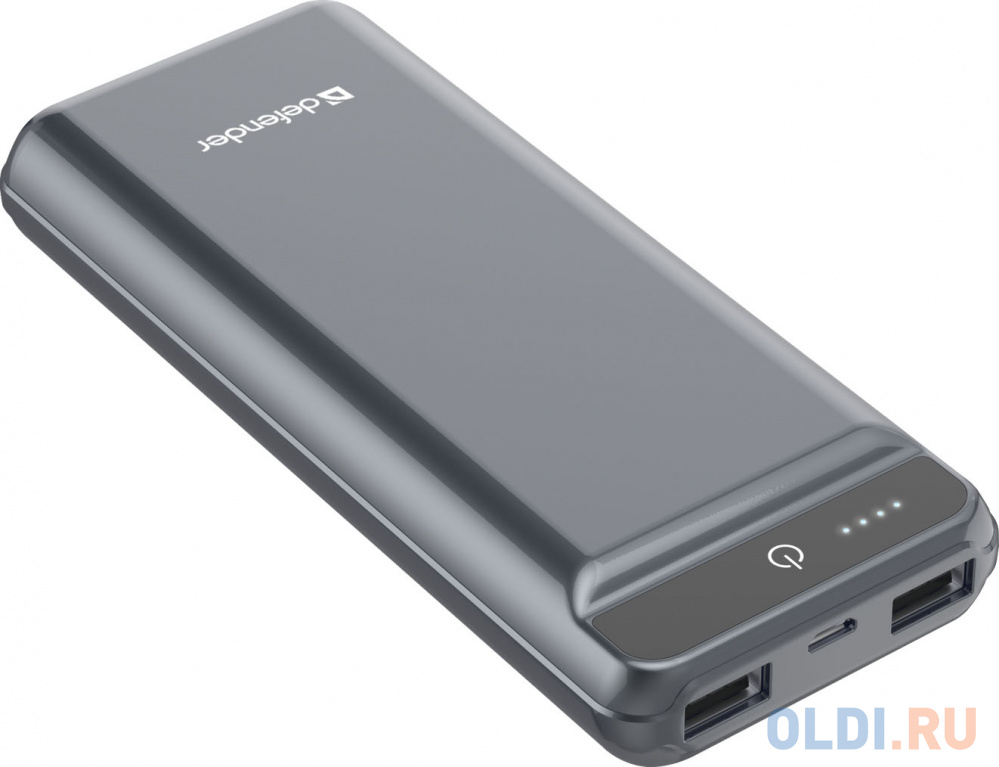 

Defender Внешний аккумулятор ExtraLife 15000F 2USB, 15000mAh, 2.1A (83668