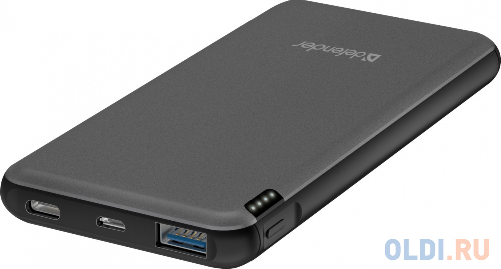 

Defender Внешний аккумулятор ExtraLife Fast 10000D USB: QC3.0, Type-C/PD,10000mAh (83664