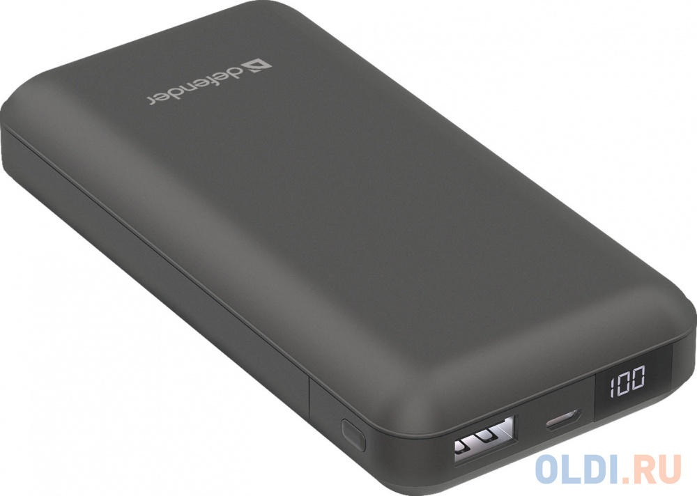 

Defender Внешний аккумулятор ExtraLife 16000S 16000mAh, 2.1A, LCD дисплей (83666, Серый