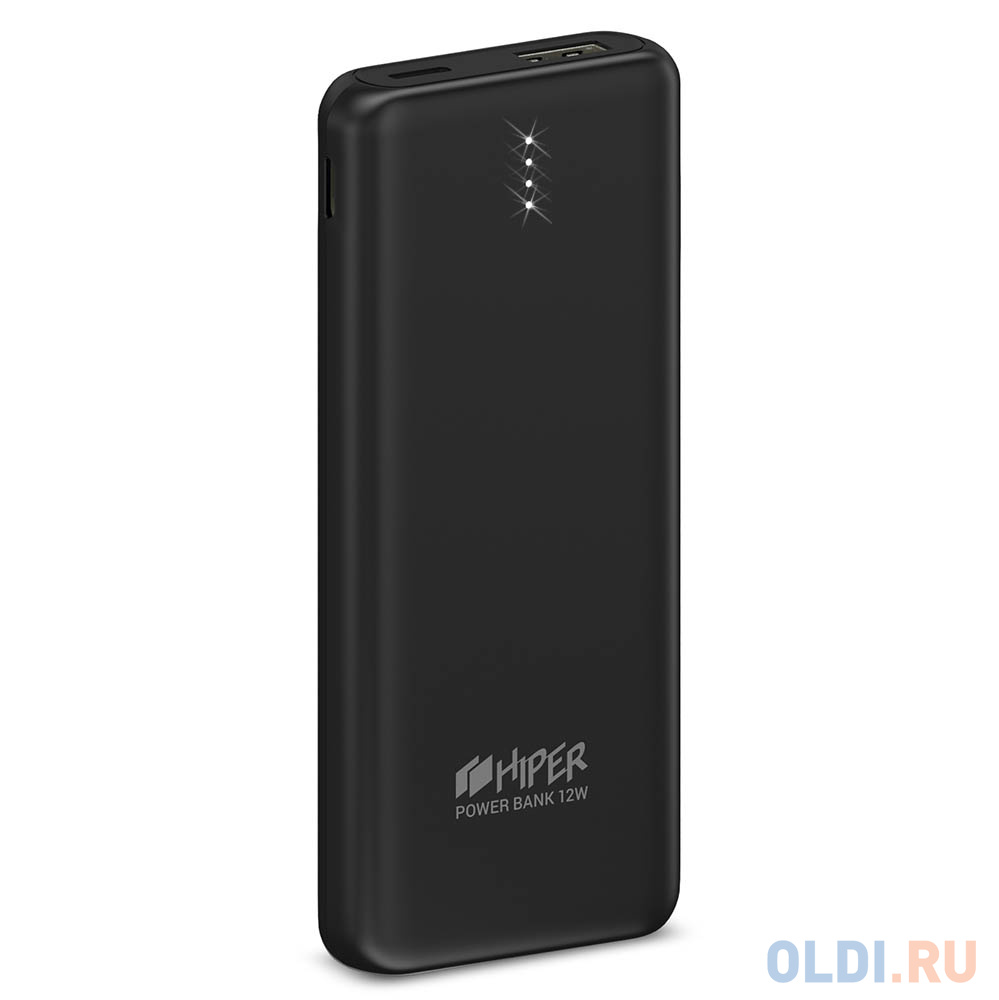 

Внешний аккумулятор HIPER PSL10000 Li-Pol 10000 mAh 2.4A+2.4A 2xUSB 1xType-C черный