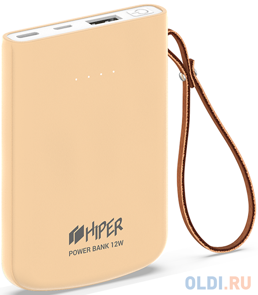 Внешний аккумулятор Power Bank 5000 мАч HIPER TRAVEL 5K PEACH розовый фото
