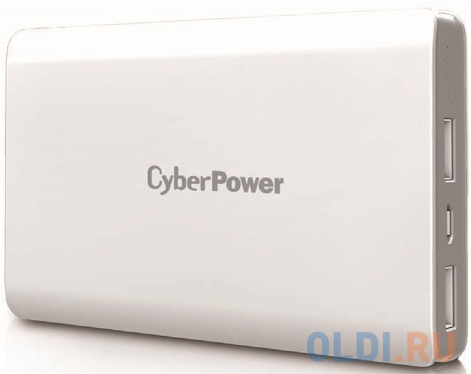 Внешний аккумулятор  Cyberpower CP10000PEG Power Bank 10000мА, белый аккумулятор внешний 6000 mah sonnen powerbank k611 2 usb литий полимерный белый 263028
