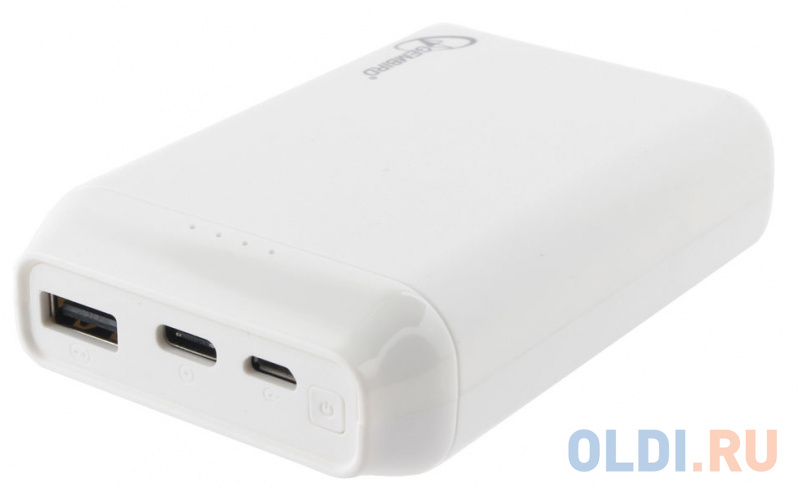 

Gembird GPB-101C Портативный аккумулятор 10000мА/ч, USB, type-c, 2.1A, белый