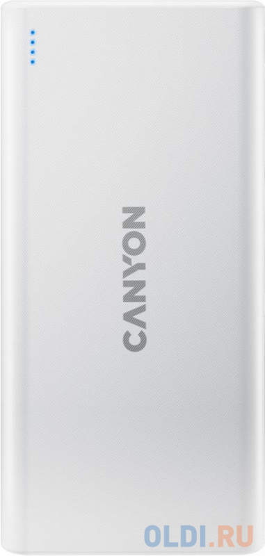 Внешний аккумулятор Power Bank 10000 мАч Canyon PB-106 белый фото