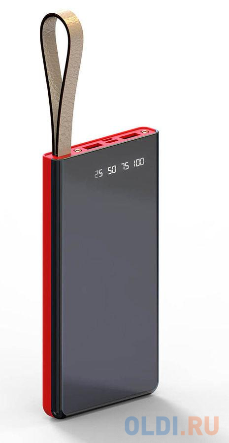Мобильный аккумулятор Hiper DARK 10000 Black Li-Pol 10000mAh 2.4A+2A черный 2xUSB материал алюминий - фото 1