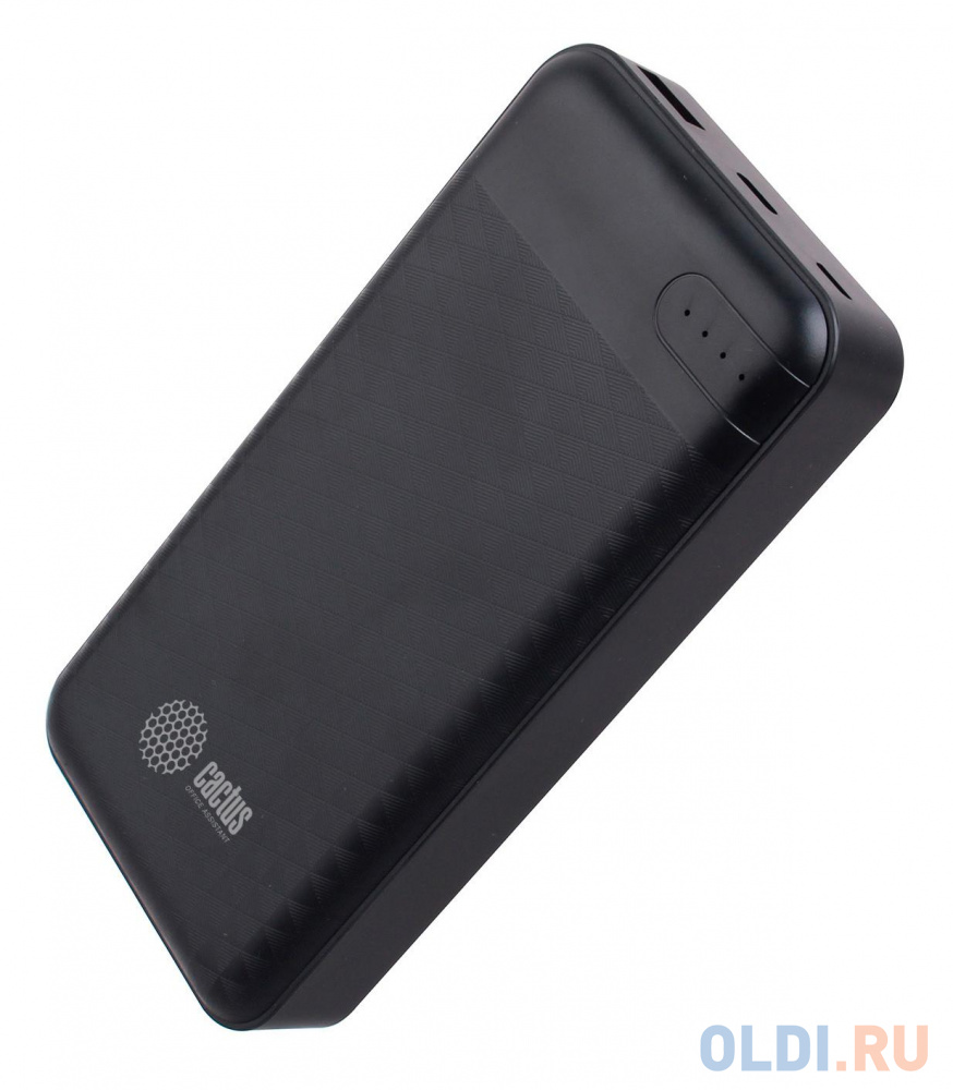Мобильный аккумулятор Cactus CS-PBFSET-20000 Li-Pol 20000mAh 2.1A+2.1A черный 2xUSB материал пластик - фото 2