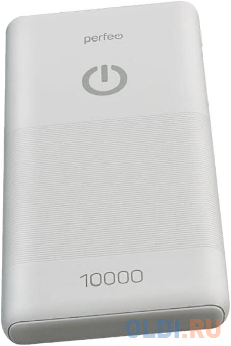 Perfeo Powerbank 10000 mah + Micro usb /In Micro usb /Out USB 1 А, 2.1A/ White (PF_B4297) - фото 2