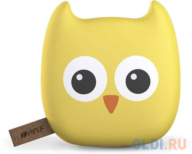 

Аккумулятор HIPER Внешний аккумулятор HIPER ZOO OWL Li-Ion 1000mAh 2.4A+1,5A 2xUSB желтый