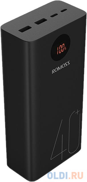 Внешний аккумулятор Power Bank 40000 мАч Romoss PEA40 черный аккумулятор accesstyle внешний аккумулятор accesstyle arsenic ii 20pqd
