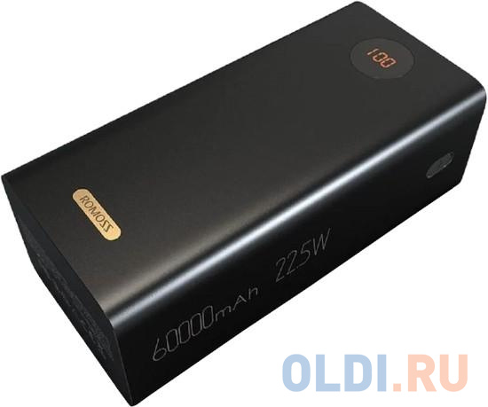 Внешний аккумулятор Power Bank 60000 мАч Romoss PEA60 черный, размер 180x84x66 мм - фото 4