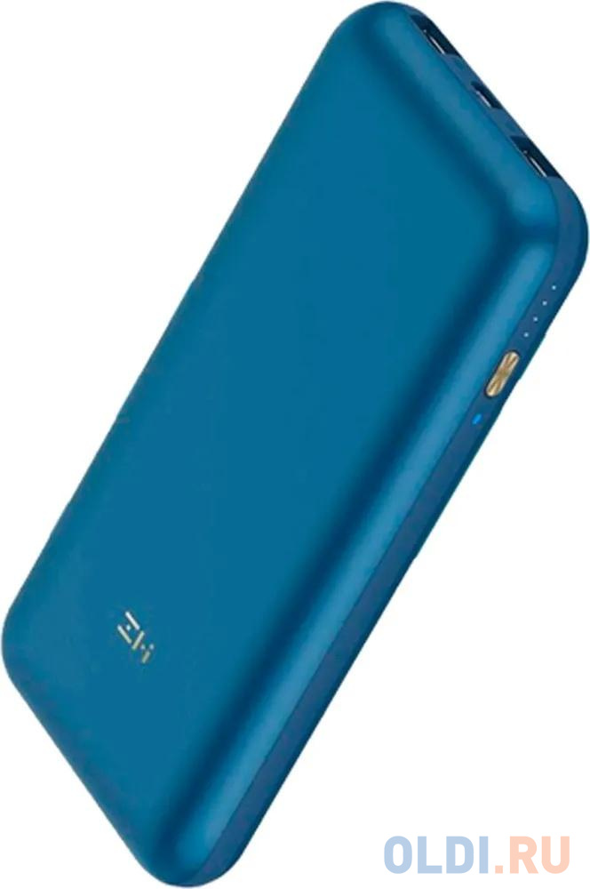 Внешний аккумулятор Power Bank 20000 мАч Xiaomi ZMI 10 синий harper type c type c sch 772 кабель пвх для зарядки и синхронизации 2a быстрая зарядка power delivery 60w