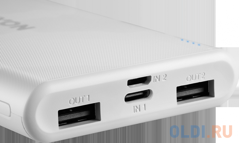 Внешний аккумулятор Power Bank 10000 мАч Canyon PB-108 белый фото