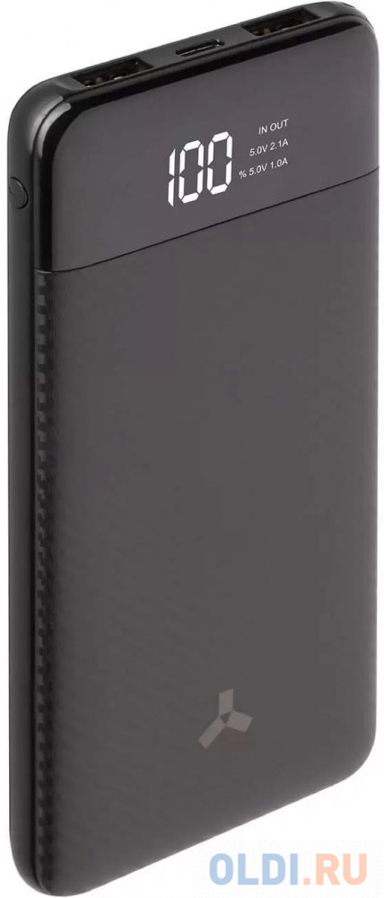 Внешний аккумулятор Power Bank 10000 мАч AccesStyle Seashell 10PD черный фото