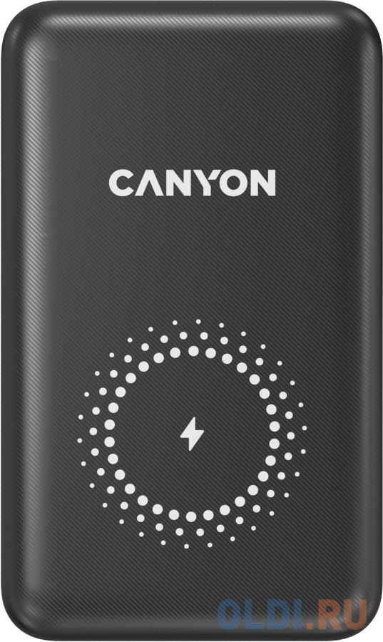 Внешний аккумулятор Power Bank 10000 мАч Canyon CNS-CPB1001B черный, размер 67 х 17 х 113 мм - фото 1