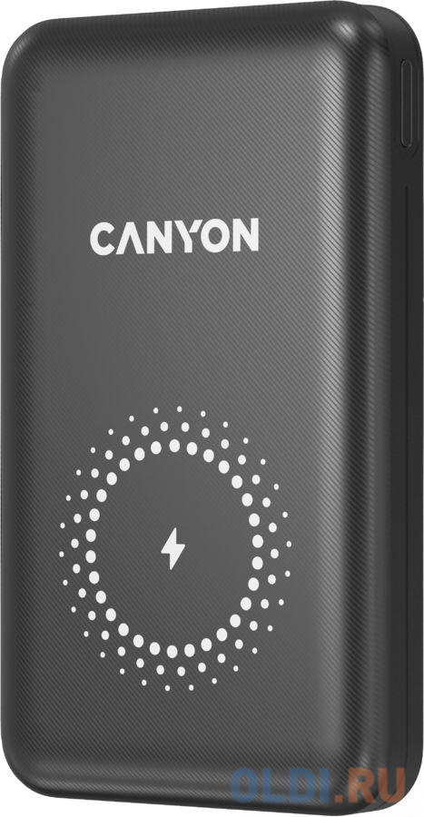 Внешний аккумулятор Power Bank 10000 мАч Canyon CNS-CPB1001B черный, размер 67 х 17 х 113 мм - фото 2