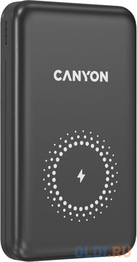 Внешний аккумулятор Power Bank 10000 мАч Canyon CNS-CPB1001B черный, размер 67 х 17 х 113 мм - фото 3