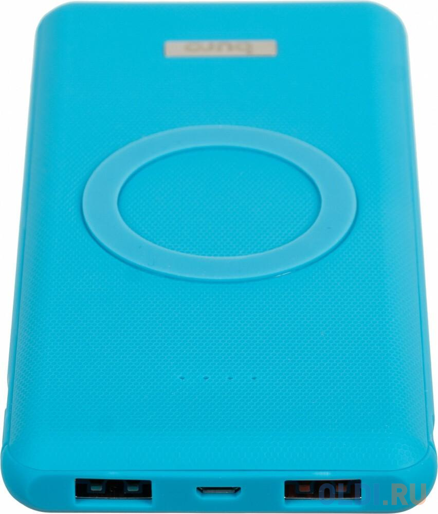 Мобильный аккумулятор Buro BPQ10F 10000mAh 3A QC PD беспроводная зарядка синий (BPQ10F18PBL), размер 71 x 147 x 15 мм - фото 3