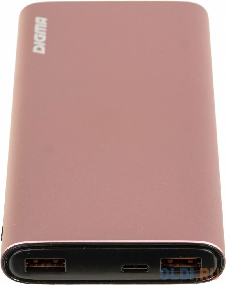 Внешний аккумулятор Power Bank 20000 мАч Digma DGPF20F розовый DGPF20F22APN, размер 71 x 149 x 17 мм - фото 2