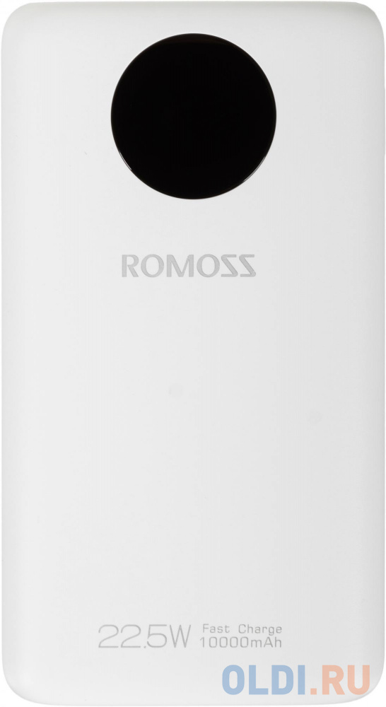 Внешний аккумулятор Power Bank 10000 мАч Romoss SW10PF белый, размер 64.1 х 115.7 х 25.5 мм - фото 2