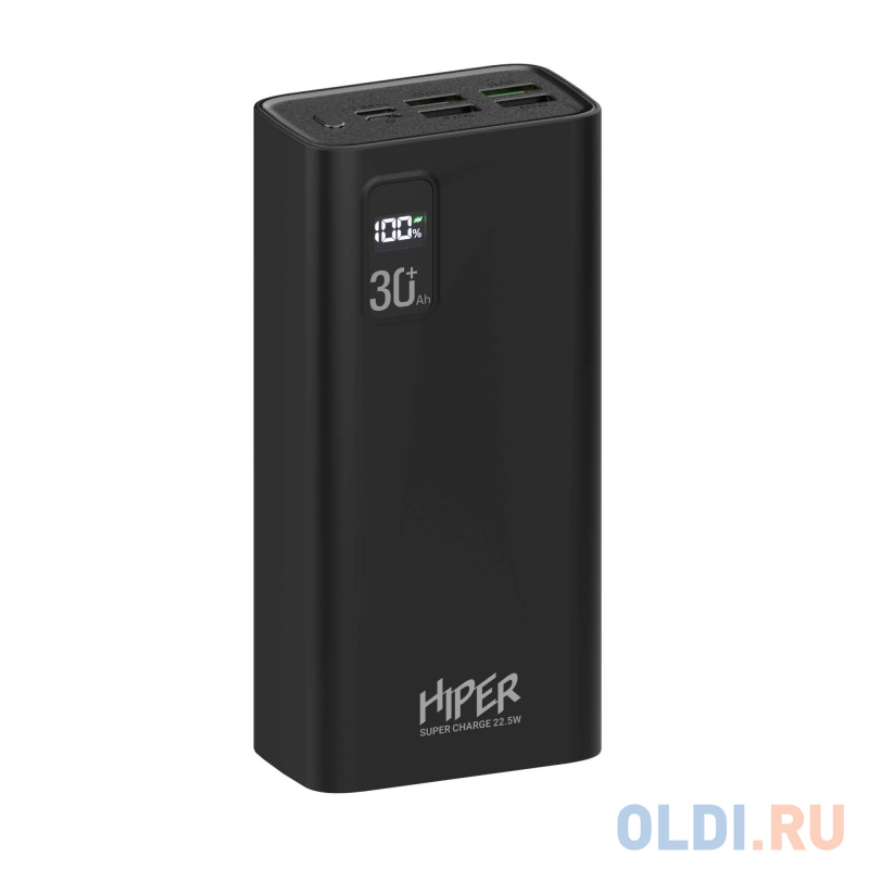 

Мобильный аккумулятор Hiper FAST 30000 30000mAh 5A QC PD 5xUSB черный (FAST 30000 BLACK)