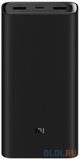 Внешний аккумулятор Power Bank 20000 мАч Xiaomi Mi 50W черный внешний аккумулятор power bank 10000 мач sunwind spb10a10pbk