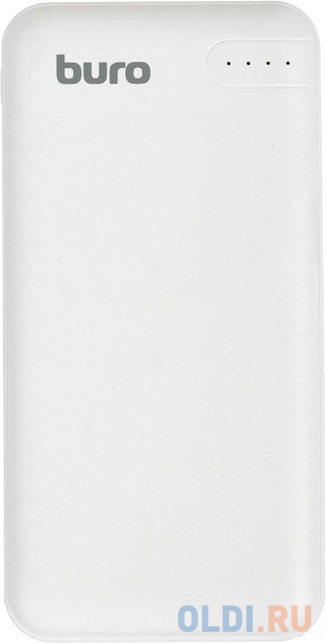 Внешний аккумулятор Power Bank 10000 мАч Бюрократ BP10G белый BP10G10PWT, размер 69 x 137 x 16 мм