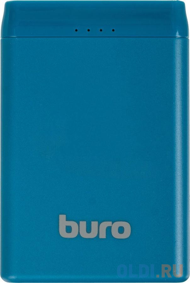 Внешний аккумулятор Power Bank 5000 мАч Бюрократ BP05B синий BP05B10PBL, размер 62 x 92 x 14 мм - фото 1