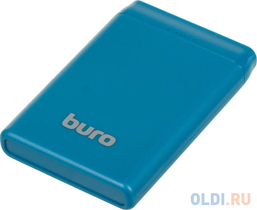 Внешний аккумулятор Power Bank 5000 мАч Бюрократ BP05B синий BP05B10PBL, размер 62 x 92 x 14 мм - фото 2