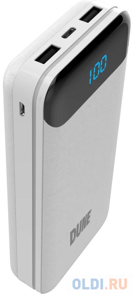 Внешний аккумулятор Power Bank 20000 мАч Perfeo Dune белый, размер 67х 28 х 14мм - фото 3