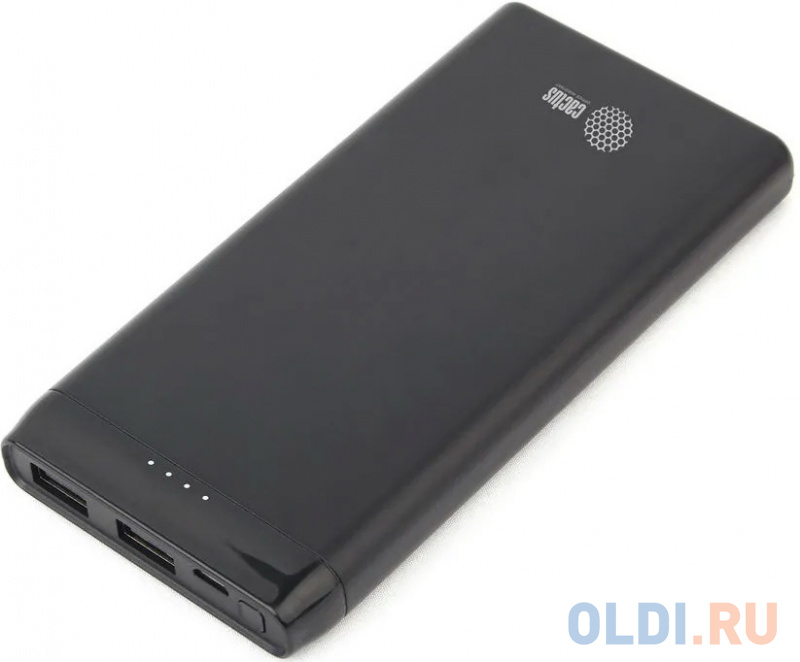 Мобильный аккумулятор Cactus CS-PBFSPT-10000 10000mAh 3A 2xUSB солн.бат. черный фото