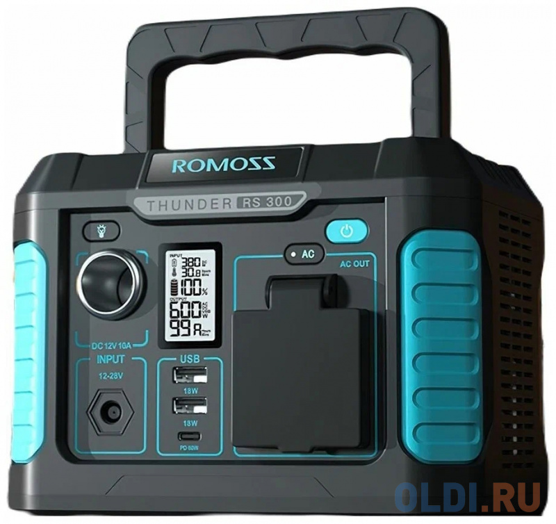 

Внешний аккумулятор (Power Bank) Romoss RS300, 81600мAч, черный