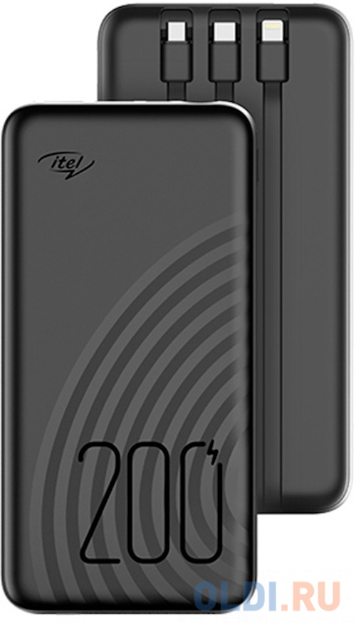 Внешний аккумулятор Power Bank 10000 мАч Itel Super Slim Star100C черный внешний аккумулятор harper pb 10011   10 000 mah