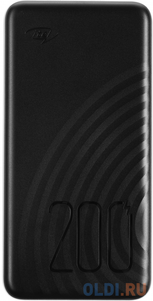 Внешний аккумулятор Power Bank 20000 мАч Itel Star 200 черный, размер 83x165.5 мм - фото 2
