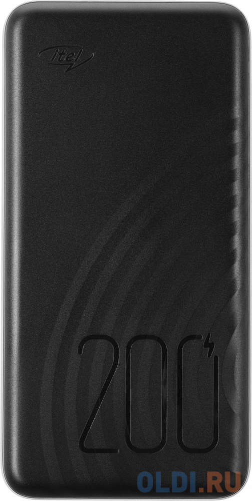 Внешний аккумулятор Power Bank 20000 мАч Itel Itel Star 200С черный, размер 83х166х26 мм
