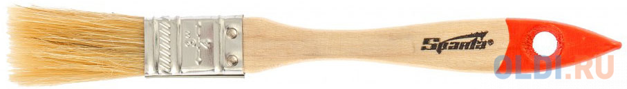 Кисть флейцевая SPARTA 824155  плоская slimline 3/4 (20 мм) натур. щетина деревянная руч.