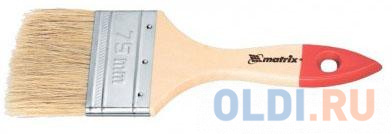 Кисть флейцевая MATRIX 82540  плоская стандарт 3 (75 мм) натур. щетина деревянная руч.