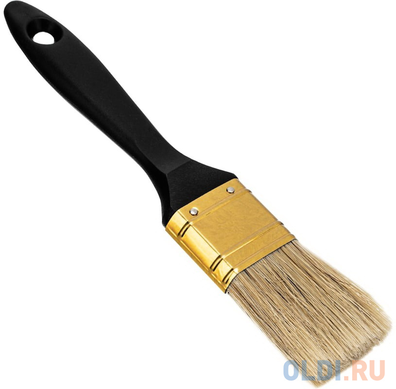 

Кисть плоская "Профи" 1,5", натуральная щетина, пластмассовая ручка// MTX, Черный