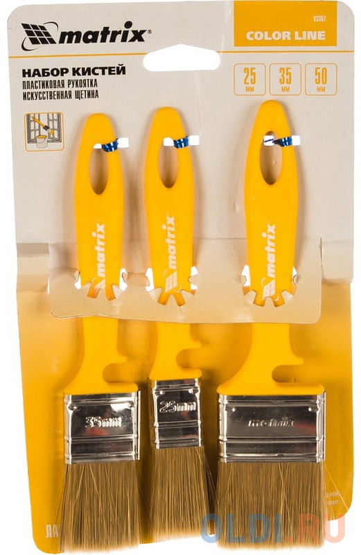 

Набор кистей «Лаки» 25мм, 35мм, 50мм Color Line// Matrix