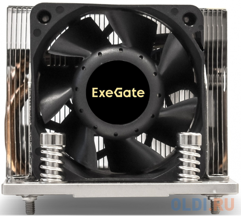 Кулер ExeGate ESNK-P0063AP4.PWM.2U.SP3.Cu (Al+Cu, 2U, 4 тепл. трубки, LGA SP3, TDP 240W, PWM, 1600-6800RPM, 2 ball bearing, 4pin, 54,3db, 440г, на вин фото