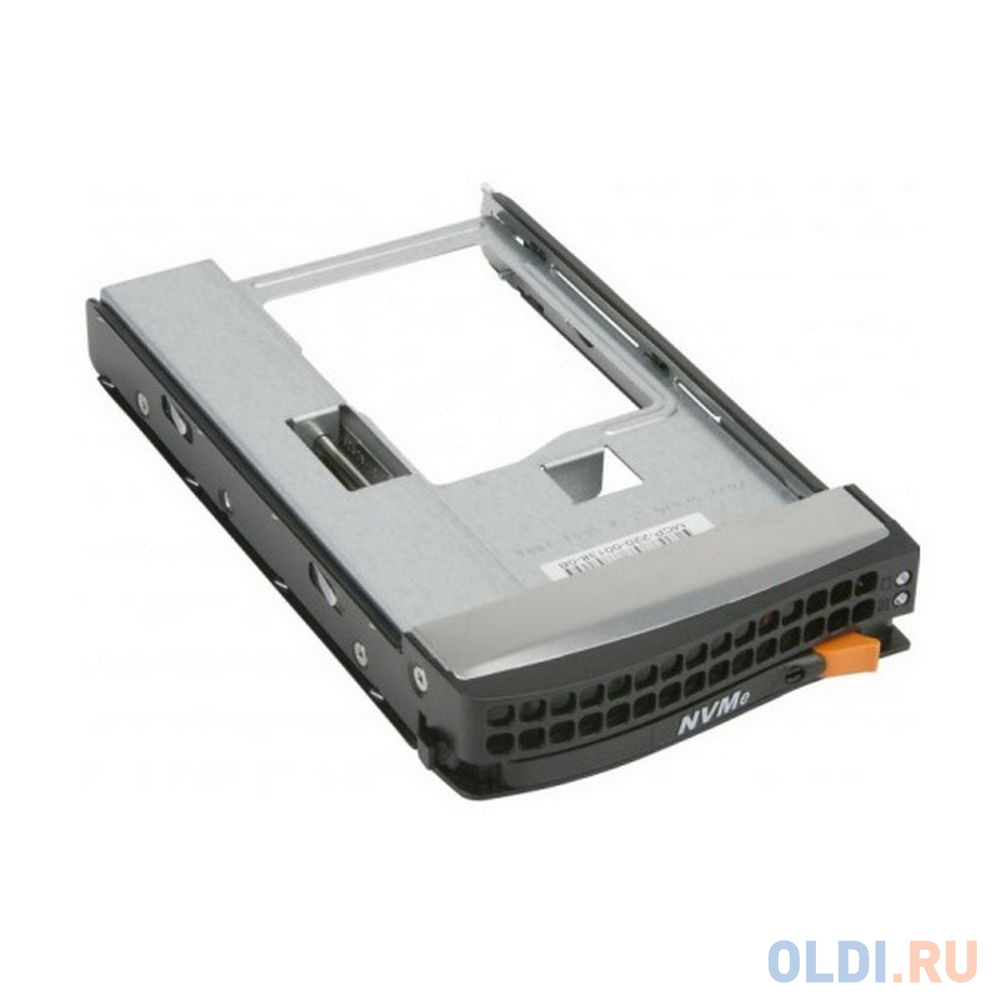 

Tool-less Black gen-5 3.5-to-2.5 NVMe drive tray, Orange tab