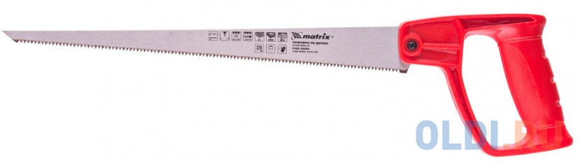 Ножовка по дереву для мелких пильных работ, 320 мм, цельнолитая однокомпонентная рукоятка// Matrix пеньюар для парикм работ стандарт полиэтилен прозрачный 160х120 см