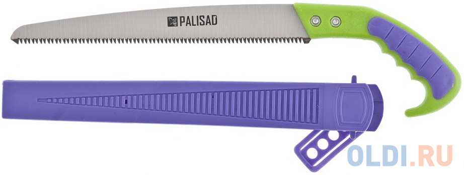 Ножовка садовая, 300 мм, 2-х компонентная рукоятка + ножны, подвес для поясного ремня// Palisad