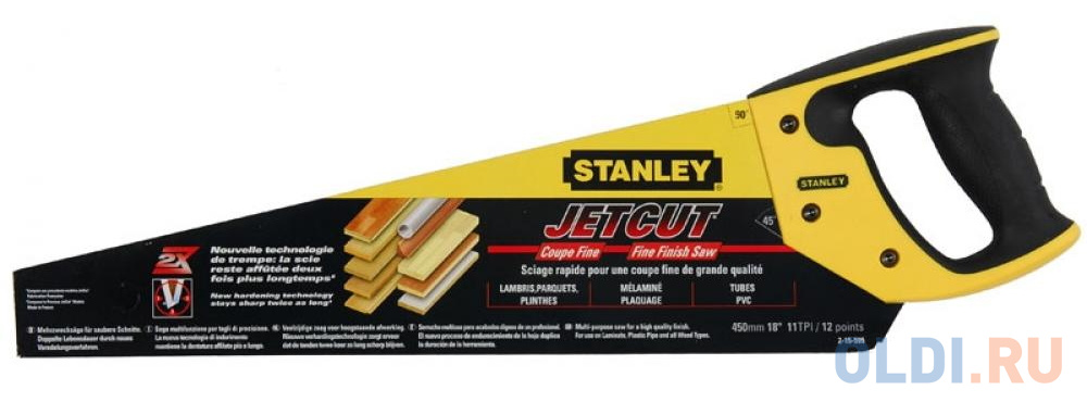 

Stanley ножовка по дереву "jet-cut" с мелким закаленным зубом 11 х 450mm (2-15-595)