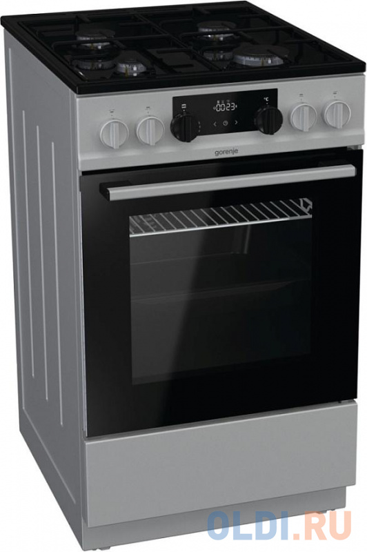 

Комбинированные плиты GORENJE/ 85x50x60, комбинированная, Сенсорный программатор IconLED, 4 газовые конфорки, духовка электрическая, серая, Нержавеющая сталь