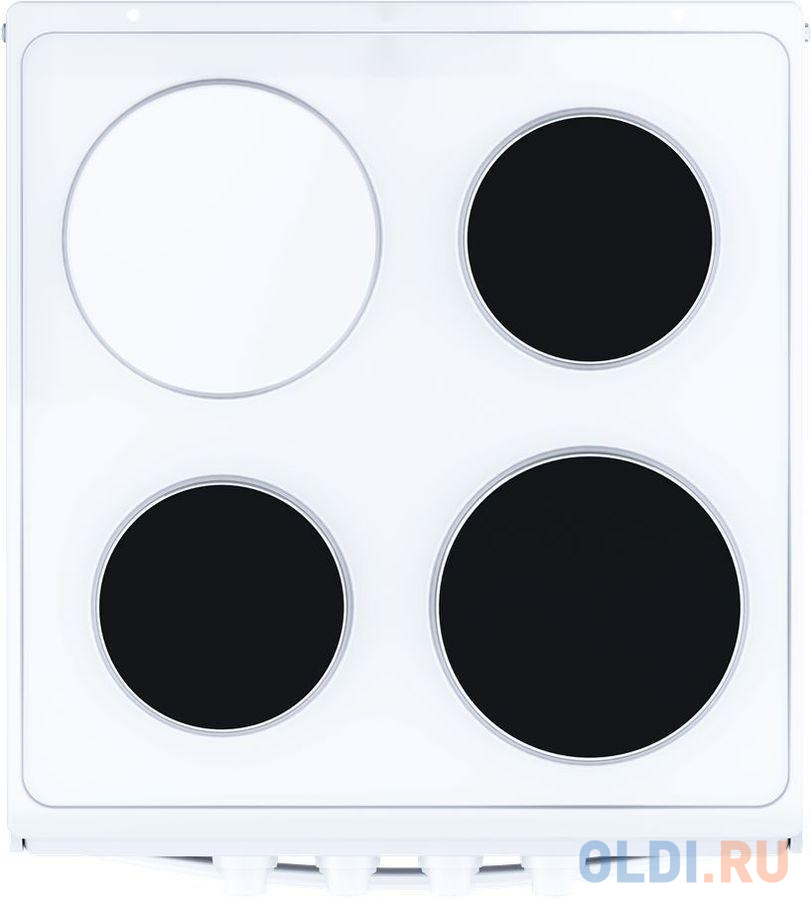 Плита Электрическая Flama AE 1304 W белый/черный эмаль (без крышки) - фото 2