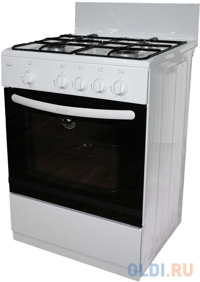 Газовая плита Flama HG 6401 W бело-черный - фото 1