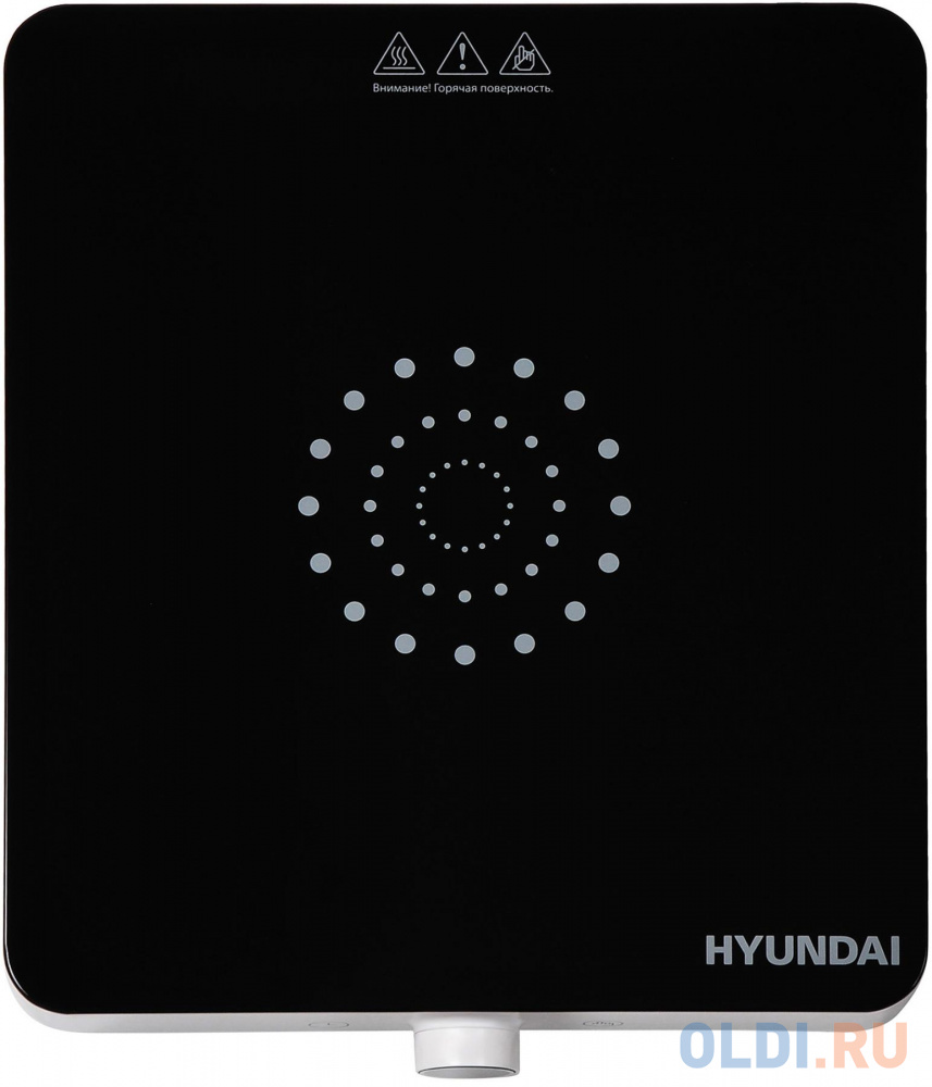 Плита Электрическая Hyundai HYC-0105 белый стеклокерамика (настольная)